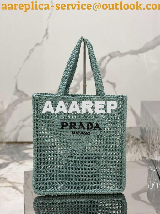 Replica Prada Crochet tote bag 1BG393 Raffia-effect Yarn Color i 11