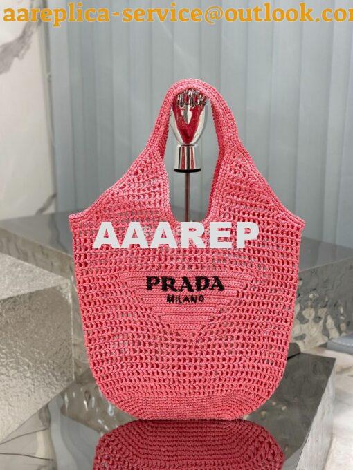 Replica Prada Large Crochet Tote Bag 1BG424 Raffia-effect yarn 24