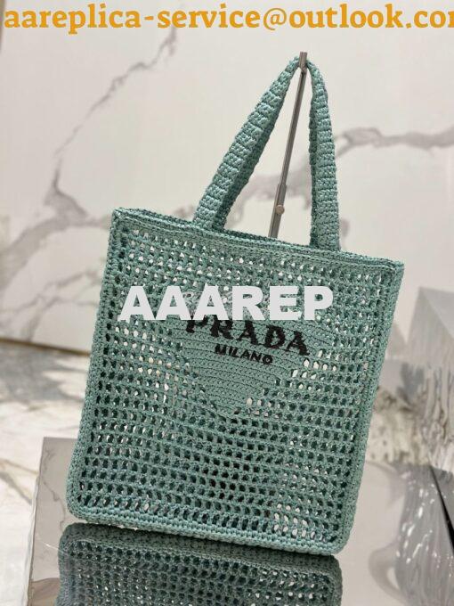 Replica Prada Crochet tote bag 1BG393 Raffia-effect Yarn Color i 12