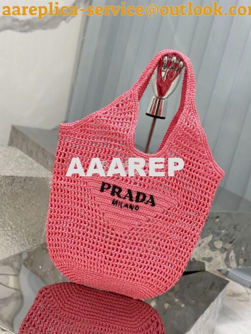 Replica Prada Large Crochet Tote Bag 1BG424 Raffia-effect yarn 25