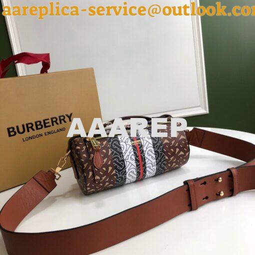 Replica Burberry The Monogram Stripe E-canvas Barrel Bag 80183301 Brid