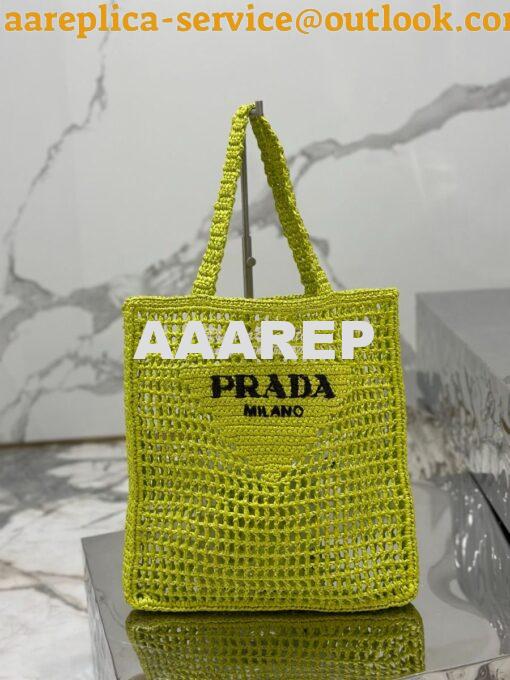 Replica Prada Crochet tote bag 1BG393 Raffia-effect Yarn Color i 16