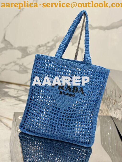 Replica Prada Crochet tote bag 1BG393 Raffia-effect Yarn Color ii 25