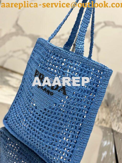 Replica Prada Crochet tote bag 1BG393 Raffia-effect Yarn Color ii 27