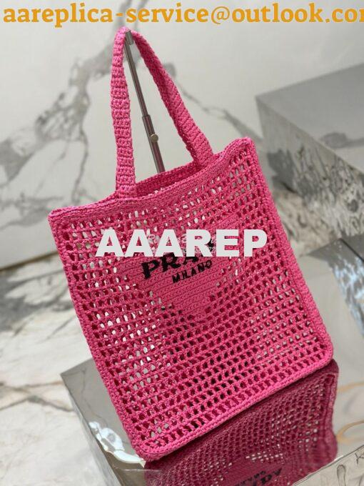 Replica Prada Crochet tote bag 1BG393 Raffia-effect Yarn Color i 25