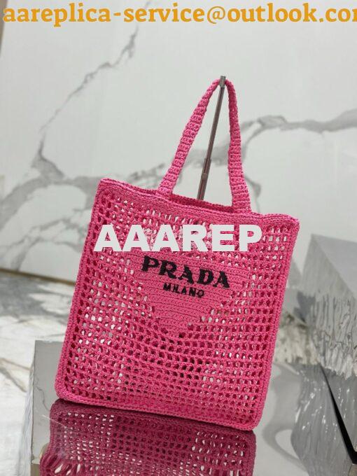 Replica Prada Crochet tote bag 1BG393 Raffia-effect Yarn Color i 26