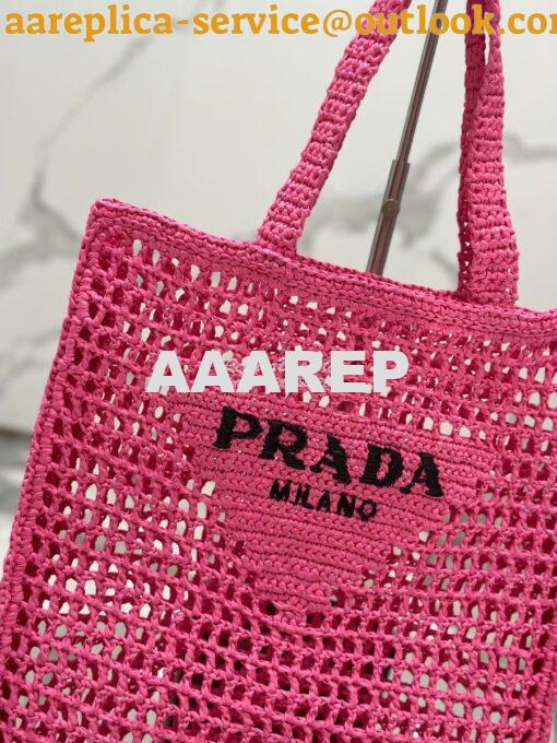 Replica Prada Crochet tote bag 1BG393 Raffia-effect Yarn Color i 27