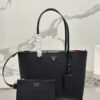 Replica Prada Medium leather shoulder bag 1BA426 Black 10