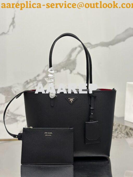 Replica Prada Saffiano Shopper Tote Bag with Detachable Pouch 1BG343