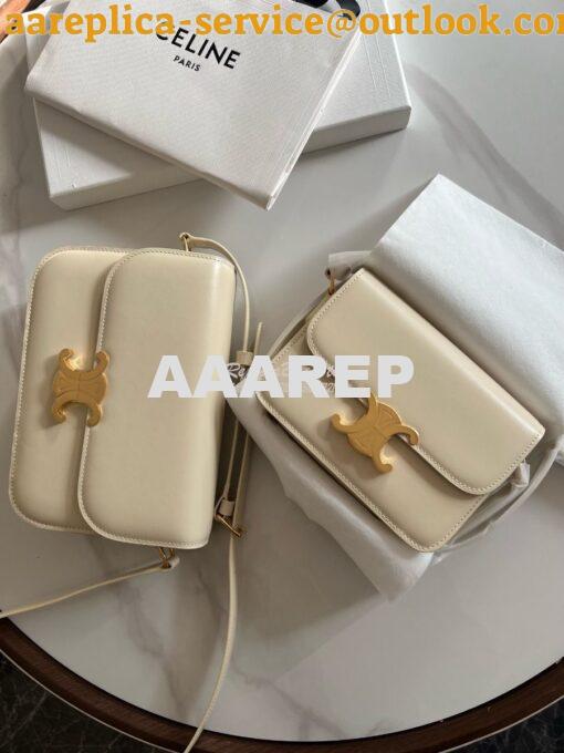 Replica Celine Triomphe Bag Shiny Calfskin Ivory