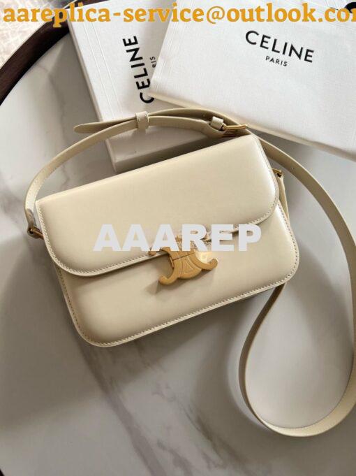 Replica Celine Triomphe Bag Shiny Calfskin Ivory 2