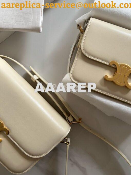 Replica Celine Triomphe Bag Shiny Calfskin Ivory 3