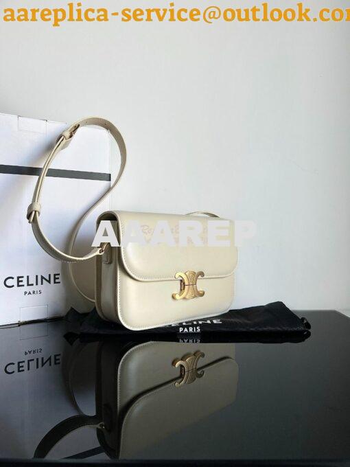 Replica Celine Triomphe Bag Shiny Calfskin Ivory 5