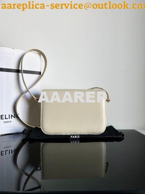 Replica Celine Triomphe Bag Shiny Calfskin Ivory 19