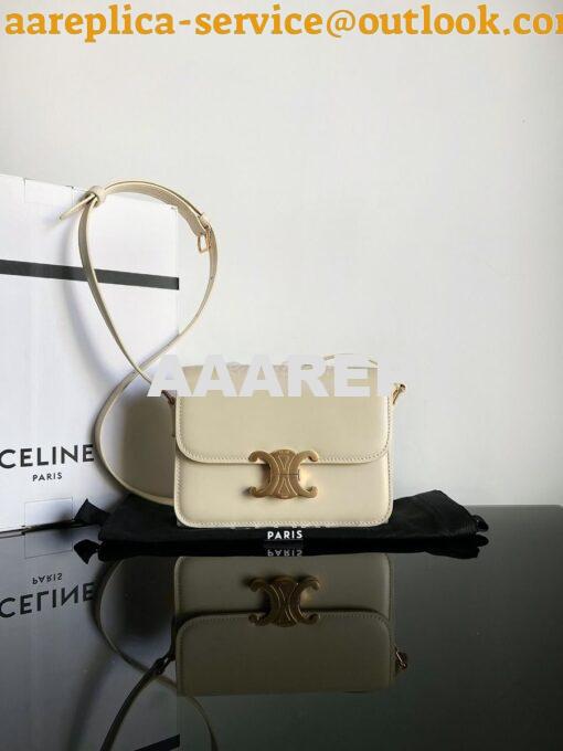 Replica Celine Triomphe Bag Shiny Calfskin Ivory 20