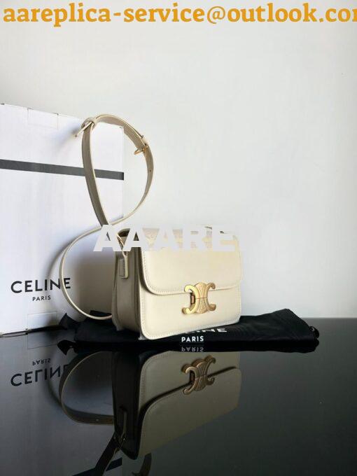 Replica Celine Triomphe Bag Shiny Calfskin Ivory 21