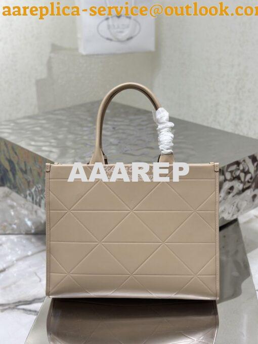 Replica Prada Large Leather Symbole Bag With Topstitching 1BA377 Sand 12