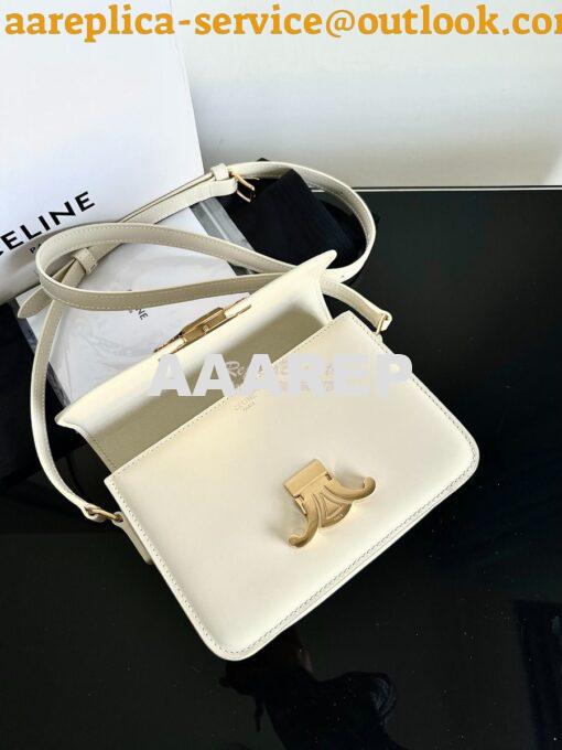 Replica Celine Triomphe Bag Shiny Calfskin Ivory 27