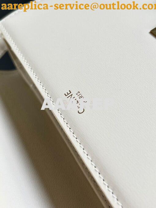 Replica Celine Triomphe Bag Shiny Calfskin Ivory 28