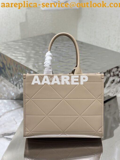 Replica Prada Medium Leather Symbole Bag With Topstitching 1BA378 Sand 13