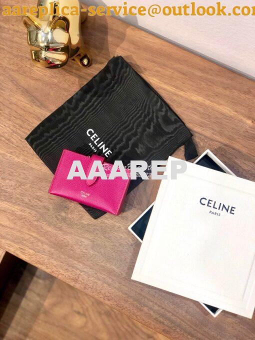 Replica Celine Accordeon Card Holder In Grained Calfskin 10B693 2