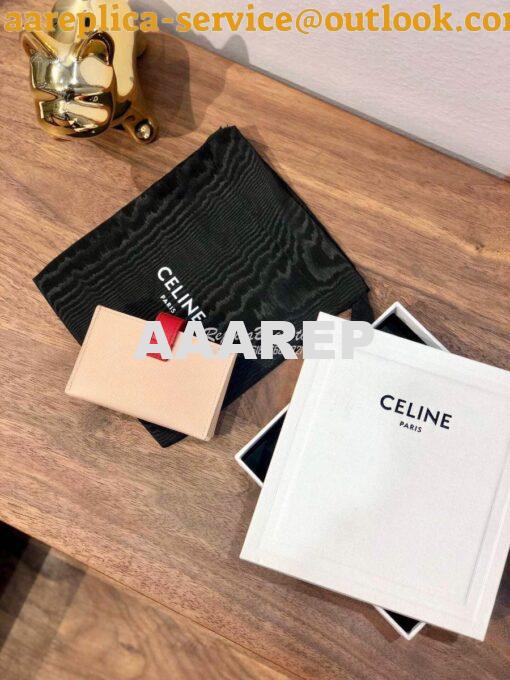 Replica Celine Accordeon Card Holder In Grained Calfskin 10B693 11