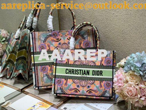 Replica Dior Book Tote M1286 Multicolor Dior in Lights Embroidery