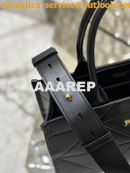 Replica Prada Small Leather Symbole Bag With Topstitching 1BA379 Black 9