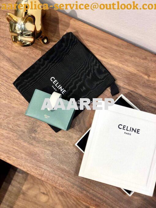 Replica Celine Accordeon Card Holder In Grained Calfskin 10B693 14