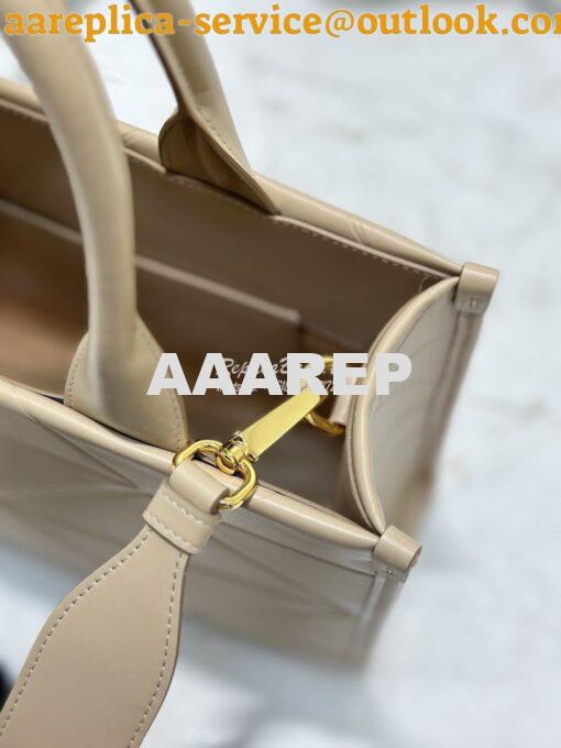 Replica Prada Small Leather Symbole Bag With Topstitching 1BA379 Sand 7