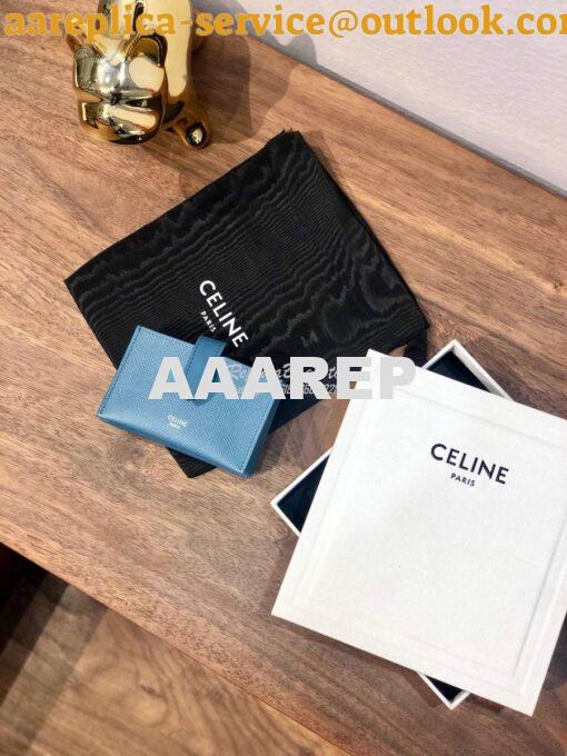 Replica Celine Accordeon Card Holder In Grained Calfskin 10B693 17