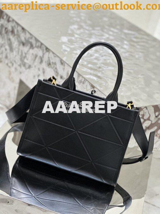 Replica Prada Small Leather Symbole Bag With Topstitching 1BA379 Black 13