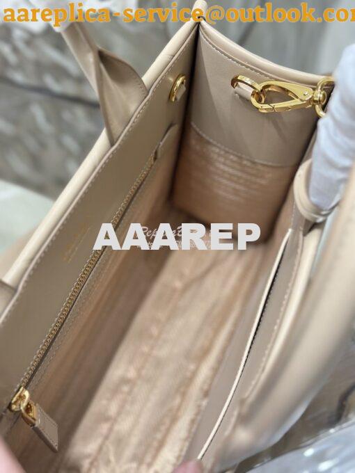 Replica Prada Small Leather Symbole Bag With Topstitching 1BA379 Sand 9