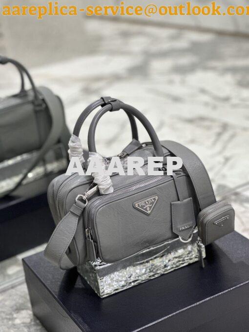 Replica Prada Antique Nappa Leather Multi-pocket Top-handle Bag 1BB099 3