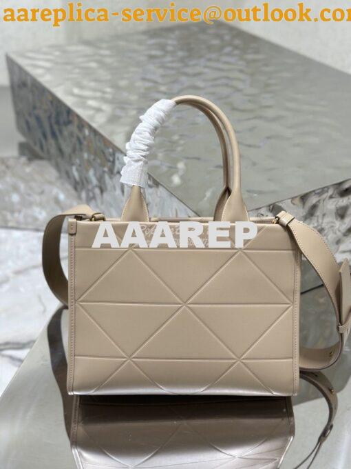 Replica Prada Small Leather Symbole Bag With Topstitching 1BA379 Sand 13