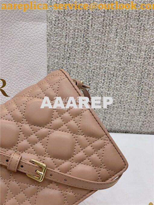 Replica Dior Lady Dior Pouch Lambskin Cannage S0855 Nude 3