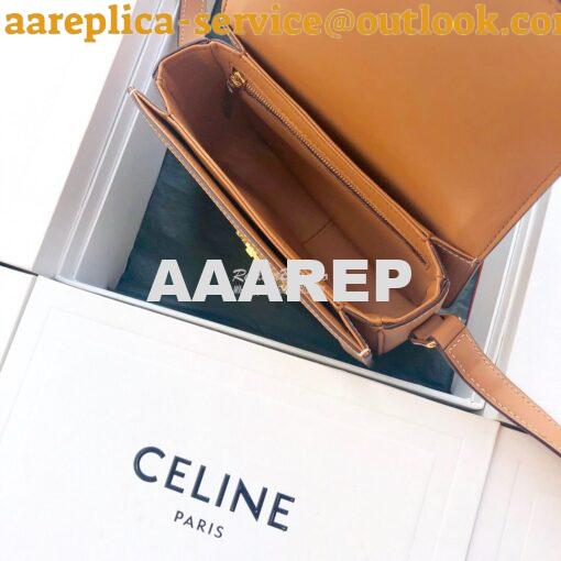 Replica Celine Triomphe Bag in Triomphe Canvas And Calfskin 18