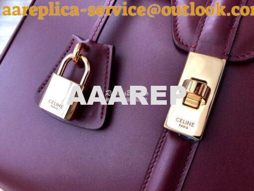 Replica Celine 16 Bag In Satinated Calfskin 187373 2 Sizes Light Burgu 2