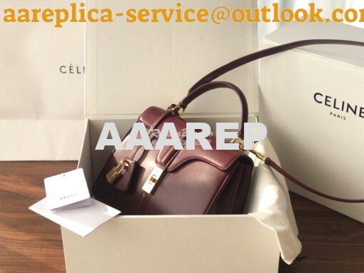 Replica Celine 16 Bag In Satinated Calfskin 187373 2 Sizes Light Burgu 11