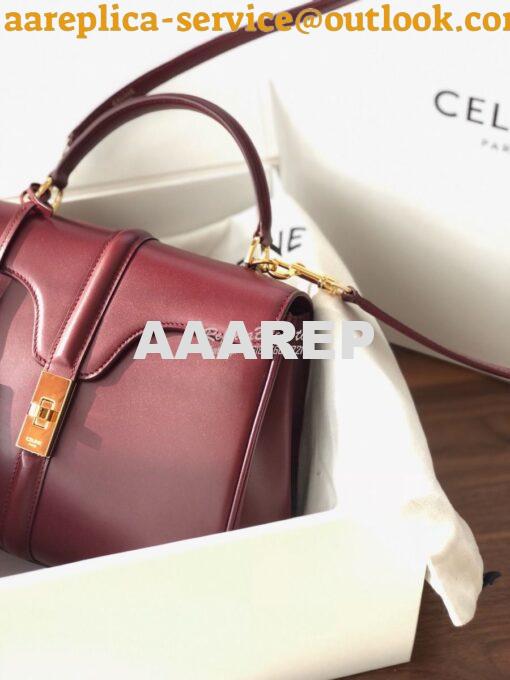 Replica Celine 16 Bag In Satinated Calfskin 187373 2 Sizes Light Burgu 12