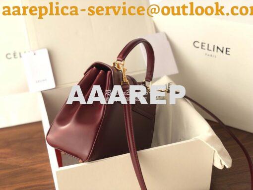 Replica Celine 16 Bag In Satinated Calfskin 187373 2 Sizes Light Burgu 13