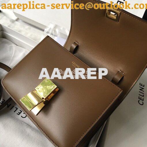 Replica Celine Classic Box Bag in Smooth Calfskin Camel 11