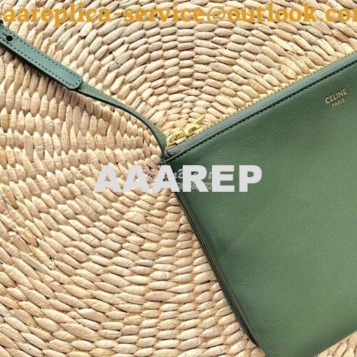 Replica Celine Trio Bag in Smooth Lambskin 187603 Matcha 5