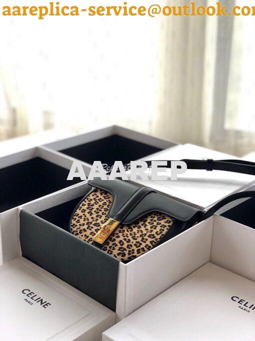 Replica Celine Small Besace 16 Bag in Pony Calfskin With Leopard Print 5