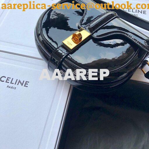 Replica Celine Small Besace 16 Bag in Patent Calfskin 188013 Black 5