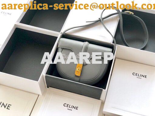 Replica Celine Small Besace 16 Bag in Natural Calfskin 188013 Grey 2