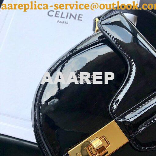 Replica Celine Small Besace 16 Bag in Patent Calfskin 188013 Black 6