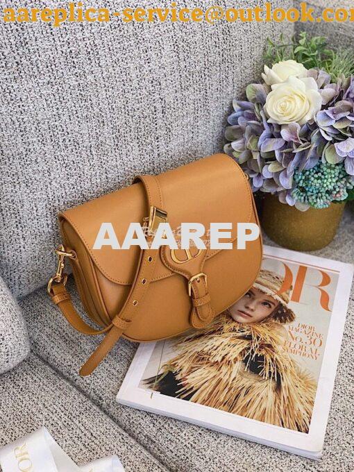 Replica Dior Bobby Bag in Camel Box Calfskin M9319U 4