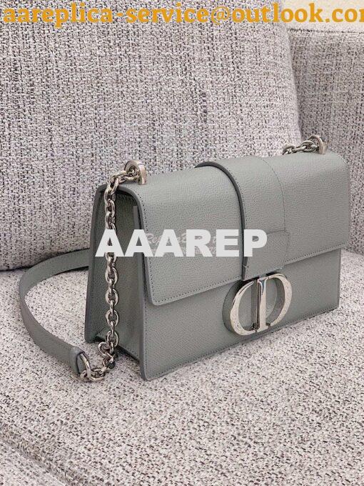 Replica Dior 30 Montaigne Grained Calfskin Bag with Silver Chain M9208 3