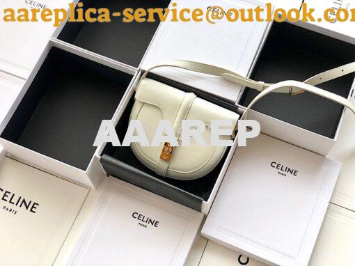 Replica Celine Small Besace 16 Bag in Natural Calfskin 188013 White